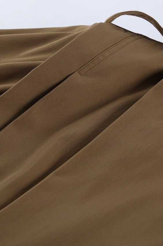 SEAME - Abigail Pleated Collar Jacket Brown L