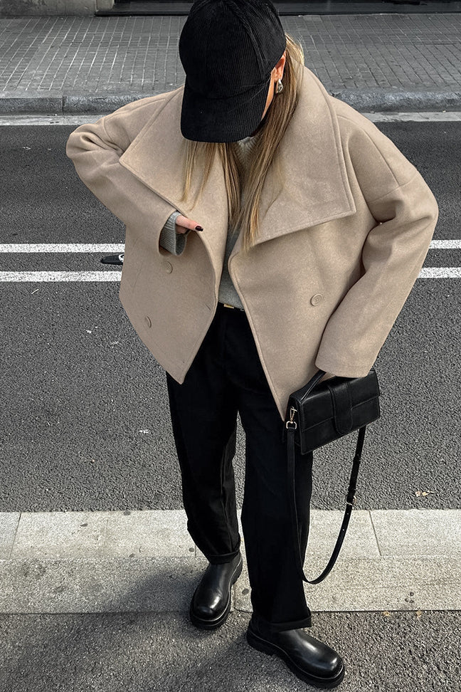SEAME - Anastasia Double Breasted Coat Beige S