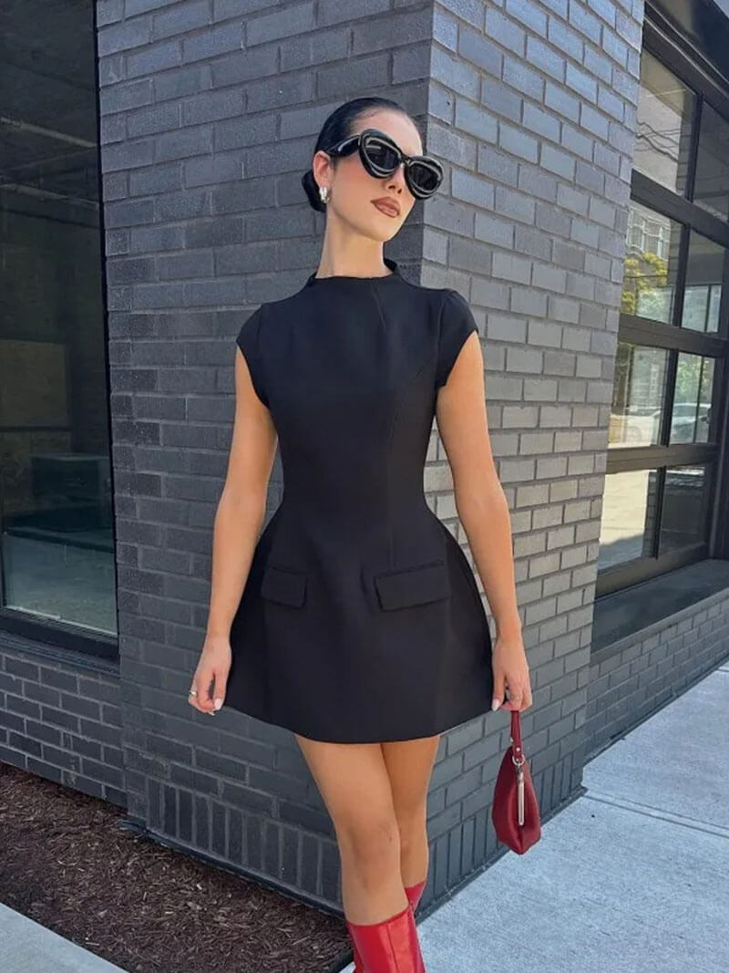 Seame - Ella mini dress black XS