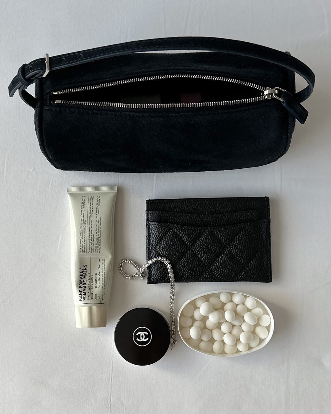 SEAME - Ellaine Suede Mini Shoulder Bag Black Regular