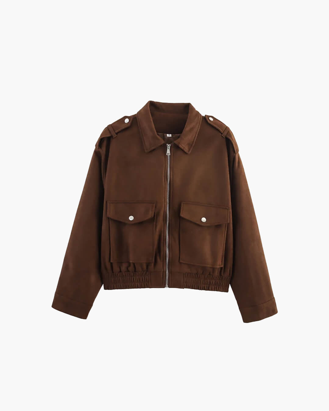 SEAME - Giana Suede Pilot Jacket Brown S