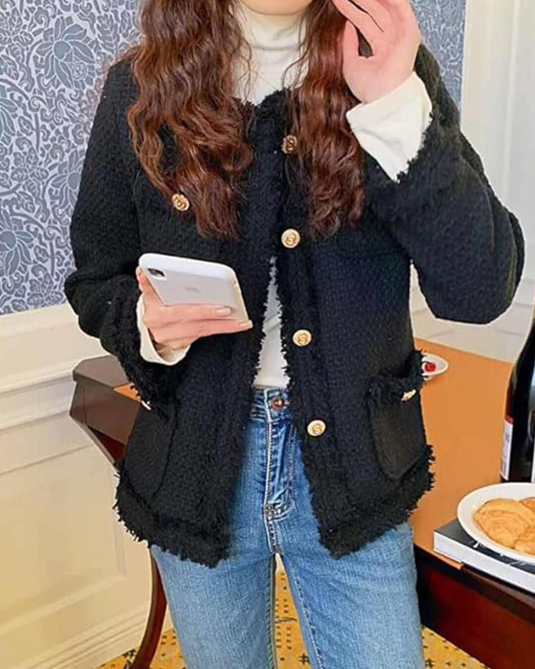 SEAME - Helena Vintage Jacket Black S