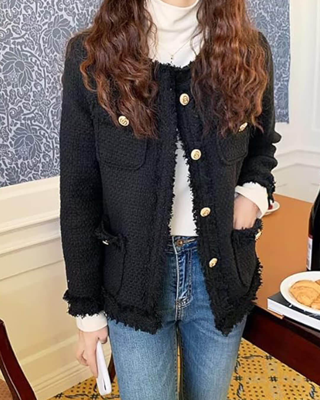 SEAME - Helena Vintage Jacket Black XS