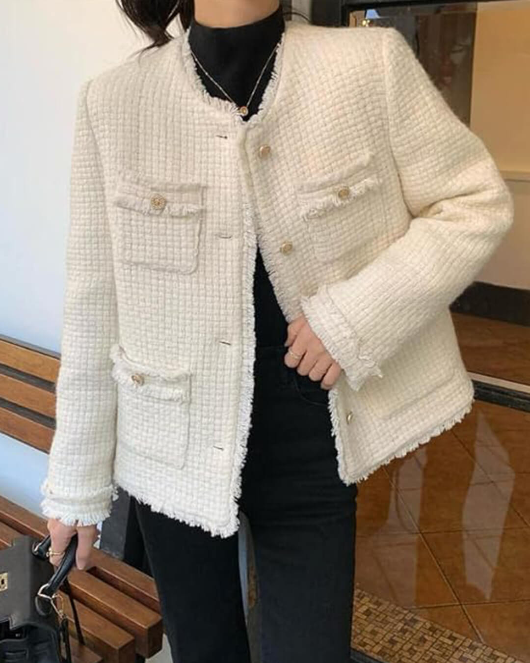 SEAME - Helena Vintage Jacket Creme M