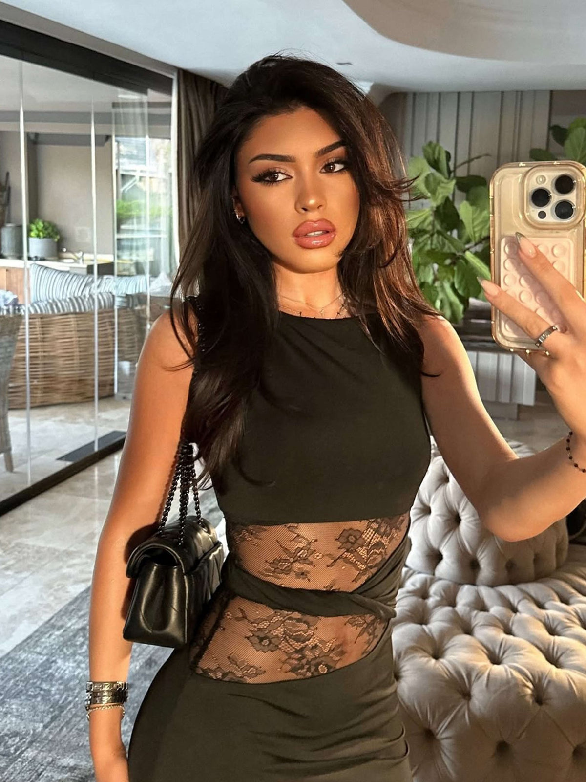 Seame - Kathy Maxi Dress Black S