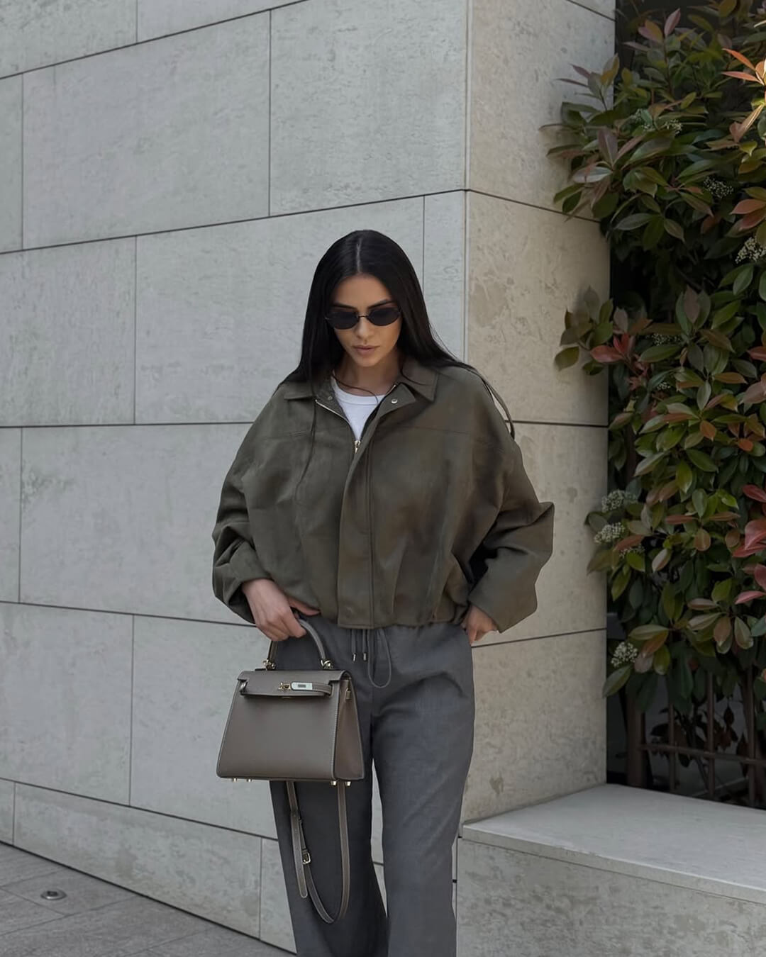 SEAME - Lara Bomber Jacket Green S