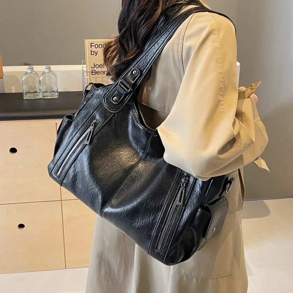 SEAME - Layla - Stylish Shoulder Bag for Women with Contrasting Colors & Spacious Design Black