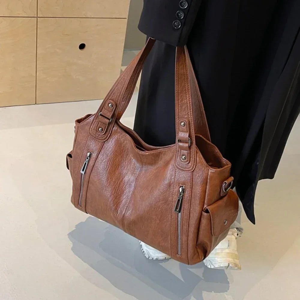 SEAME - Layla - Stylish Shoulder Bag for Women with Contrasting Colors & Spacious Design Black