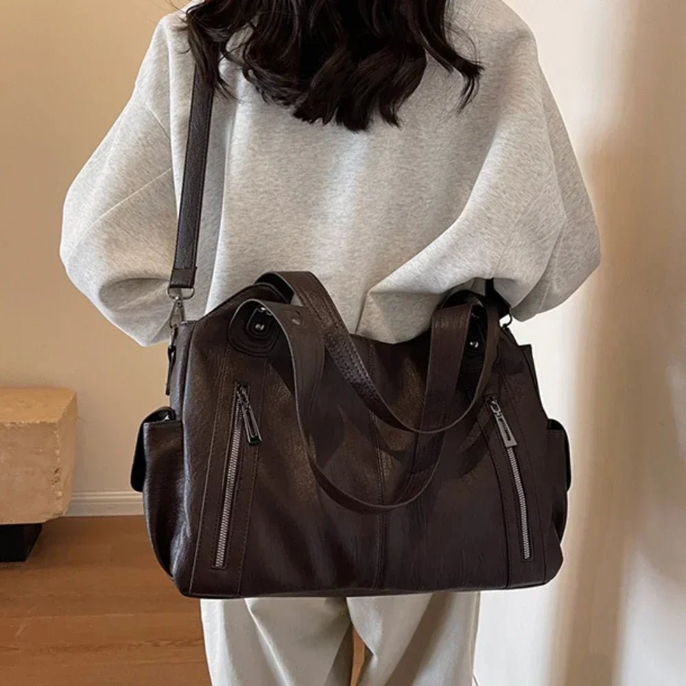 SEAME - Layla - Stylish Shoulder Bag for Women with Contrasting Colors & Spacious Design Black