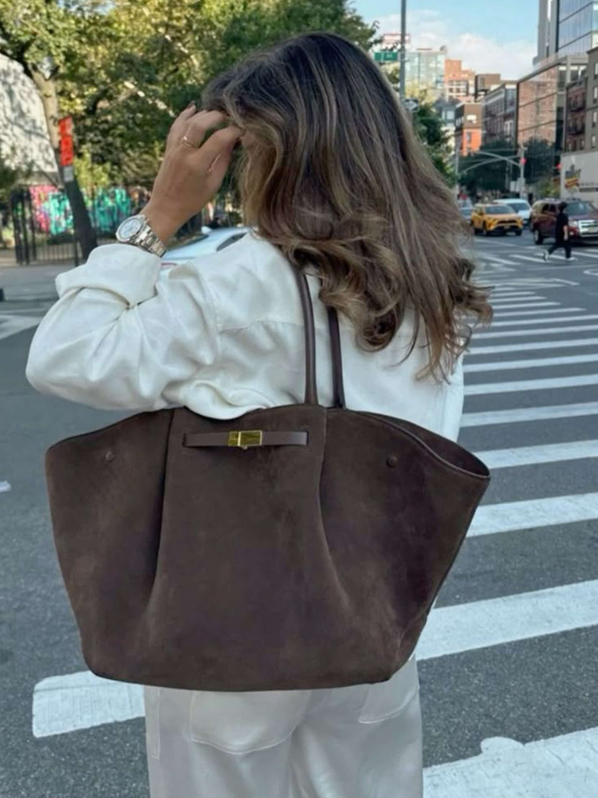 Seame - Melanie Faux Suede Bag Light Brown