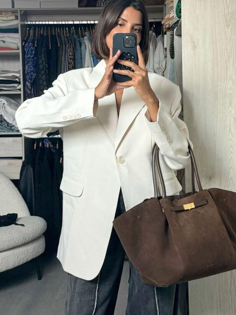 Seame - Melanie Faux Suede Bag Light Brown