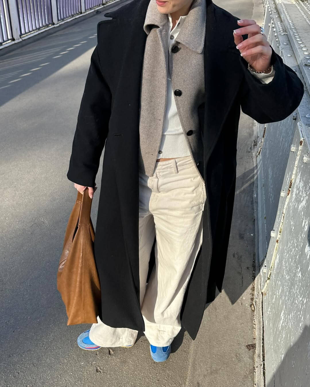 SEAME - Romy Hobo Vegan Leather Shopper Bag Coffee Regular