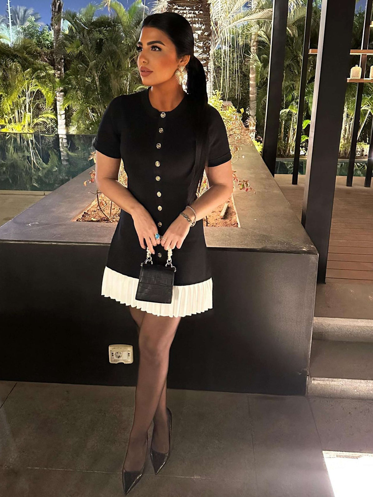 Seame - Sandra Mini Dress Black S