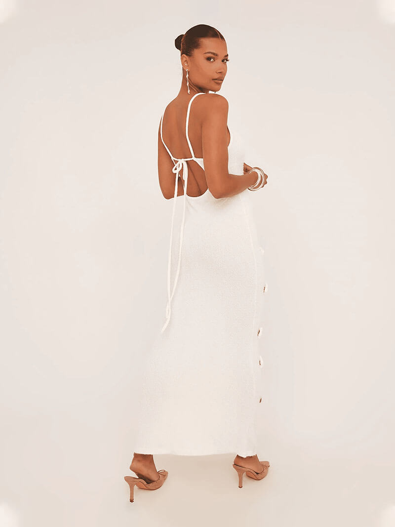 Seame - Sofia maxi dress White S