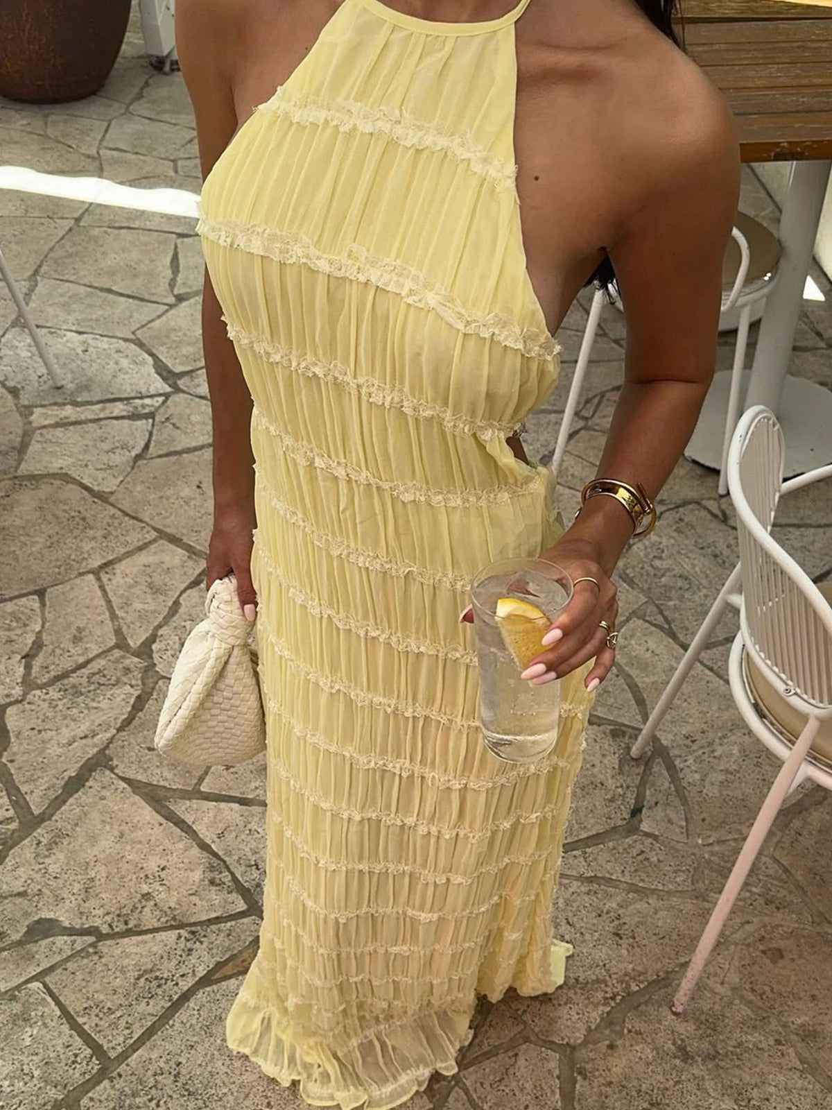 Seame - Valerie Maxi Dress Yellow S