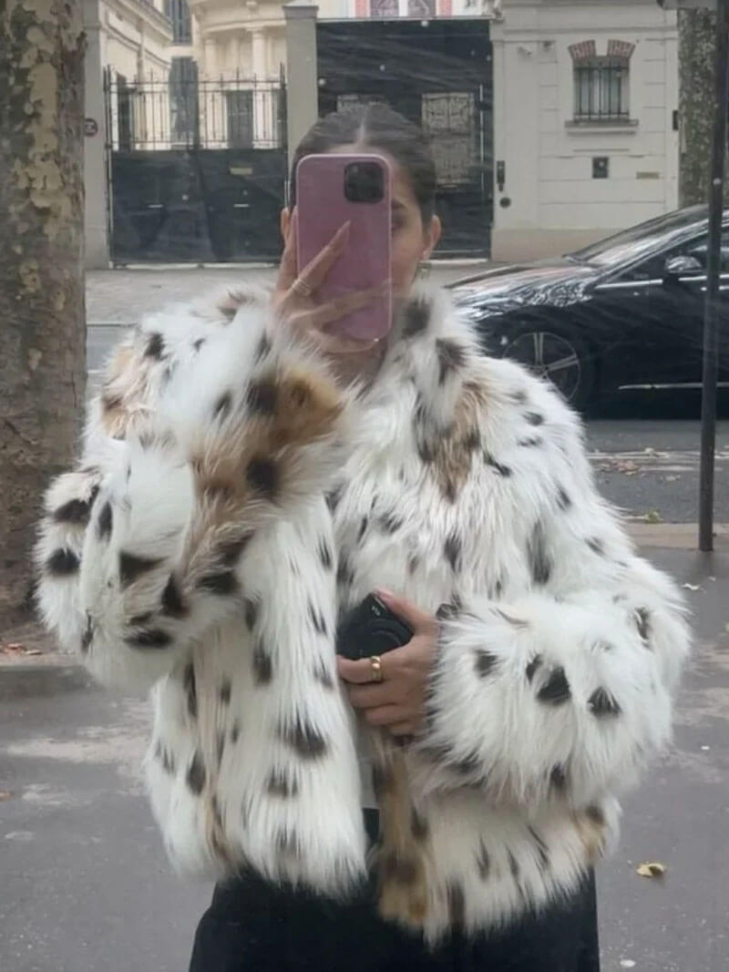 SEAME - Zoe Faux Fur Jacket White S