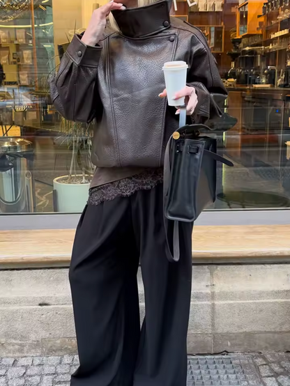 Cecil Asymmetrisk Läderjacka