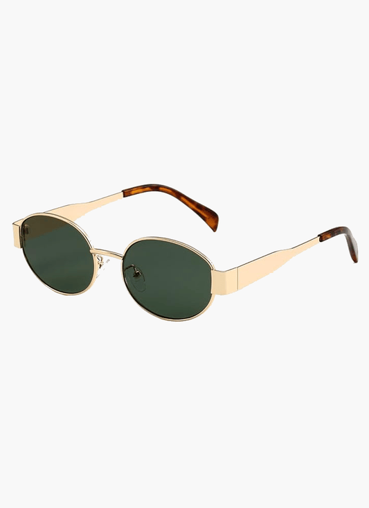 Seame - Cilia Sunglasses Gold frame green lenses