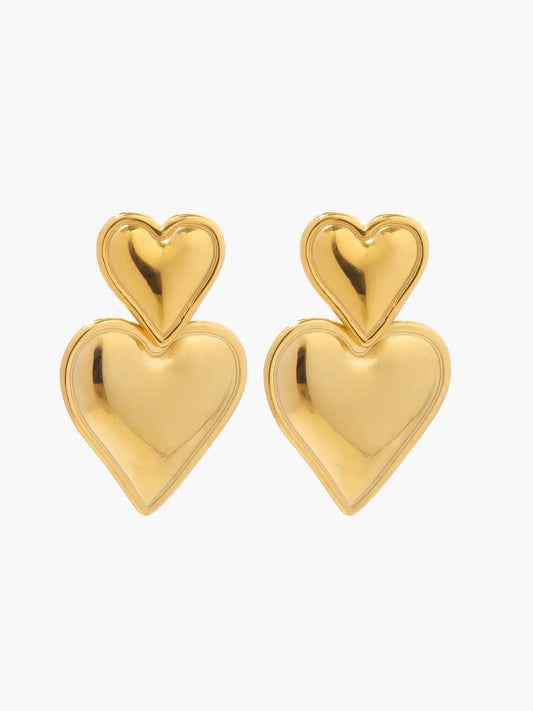 Seame - Heart earrings gold