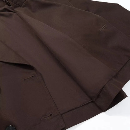 SEAME - Katrina Cropped Trench Coat Brown S