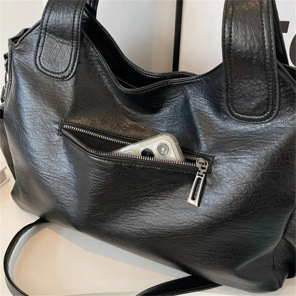 SEAME - Layla - Stylish Shoulder Bag for Women with Contrasting Colors & Spacious Design Black