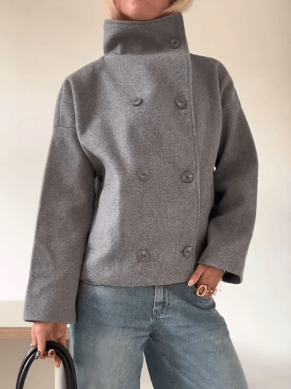 SEAME - Loreta Jacket with Stand Collar Grey XS