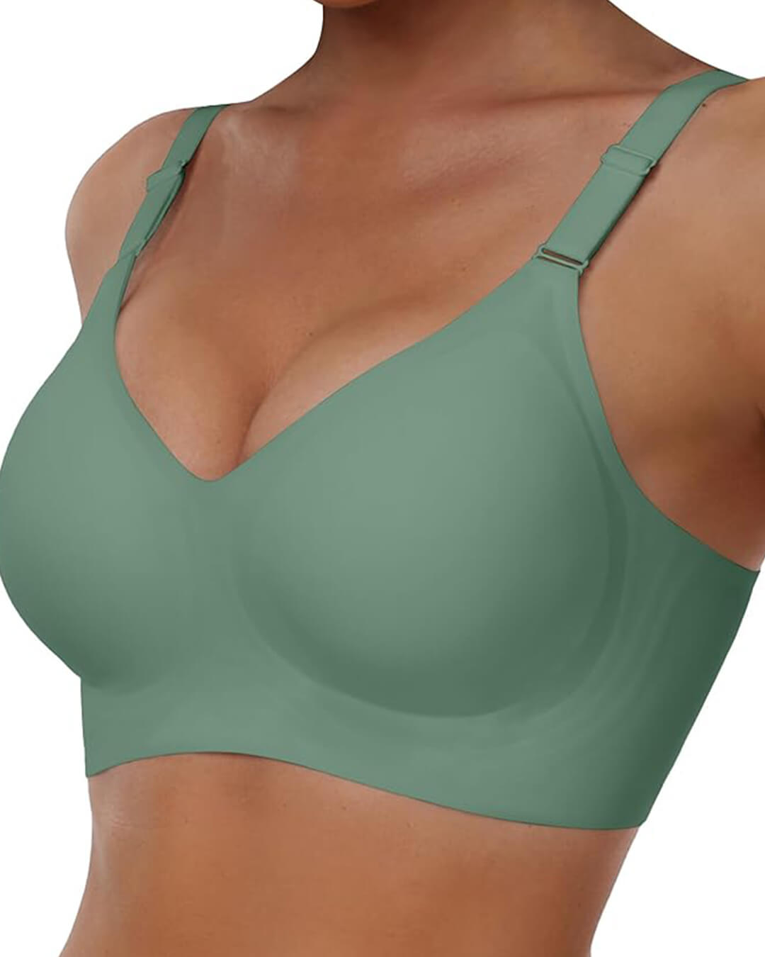 SEAME - Wireless Seamless Bra Green M